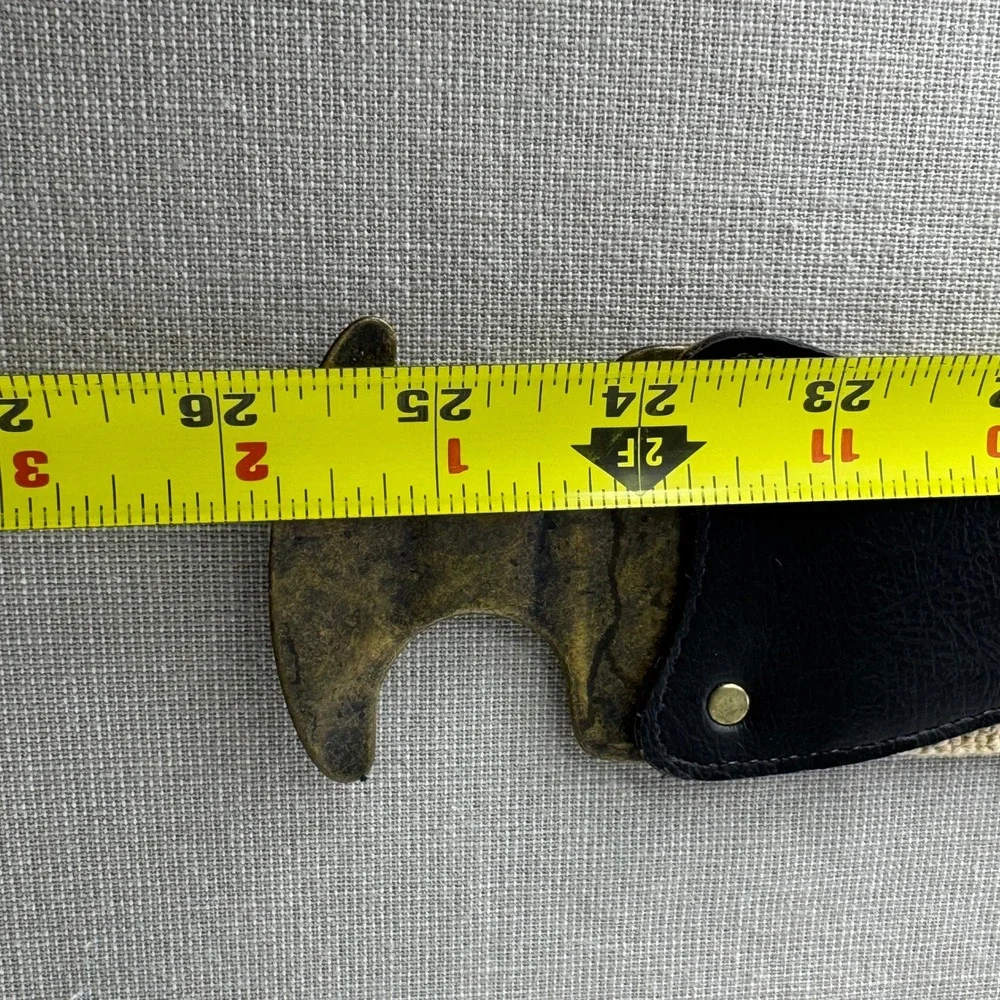 Vintage stretch‎ metal/leather belt